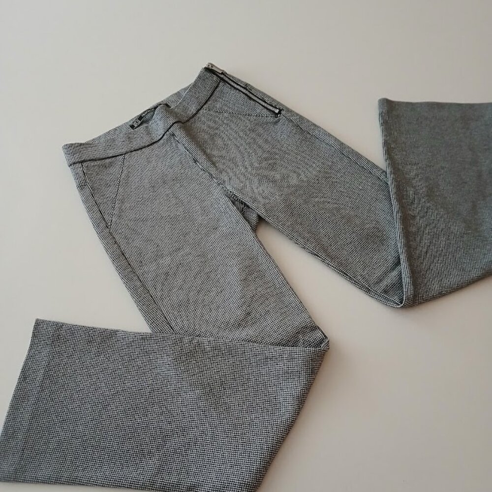 ZARA mini houndstooth stretch side zip pant - XS